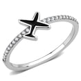 thumbnail image 1 of Stainless Steel Ring Epoxy Jet DA311 for Women Jet Stone Color Style No Size 6, 1 of 5