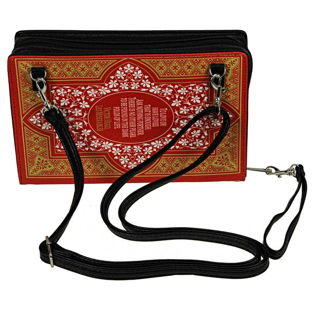 Red Vinyl Les Miserables Book Handbag Victor Hugo Novelty Clutch