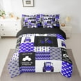 thumbnail image 2 of Manfei Construction Tractor 7 Pieces Bedding Comforter Set,Equipment Trucks Full Bedding Set,Purple White Gray Black Fitted Sheet Flat Sheet For Boys Kids,Breathable Home Decor Reversible, 2 of 8