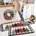 thumbnail image 3 of Buffalo Plaid Xmas Trees Merry Christmas Kitchen Rugs Set of 2, Christmas Indoor Floor Mats for Winter, Xmas Door Mat Runner Rug for Kitchen Home Decor 17"x47"+17"x30", 3 of 7