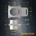 thumbnail image 2 of Válvula de recogida de polvo Blast Gate POWERTEC 70325 de 6,4 cm, 2 of 8