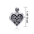 thumbnail image 2 of Celtic Knotwork Heart 925 Sterling Silver Locket Pendant Love Valentine Jewelry, 2 of 4