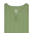 thumbnail image 2 of Wonder Nation Girls Short Sleeve Henley Knit Top, Sizes 4-18 & Plus, 2 of 4