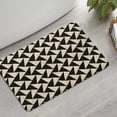 thumbnail image 2 of Black Beige Chevron Pattern Bathroom Rugs Mat,Non Slip Microfiber Bathroom Rug,Rubber Backing,Soft Bathroom Mats for Bathroom Floor,Tub and Shower,17x27in(43x68cm), 2 of 5