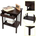 thumbnail image 3 of Table d'Appoint en Bambou, Table de Bout avec Tiroir de Rangement et Étagère, Table de Chevet pour Salon Chambre, 3 of 8