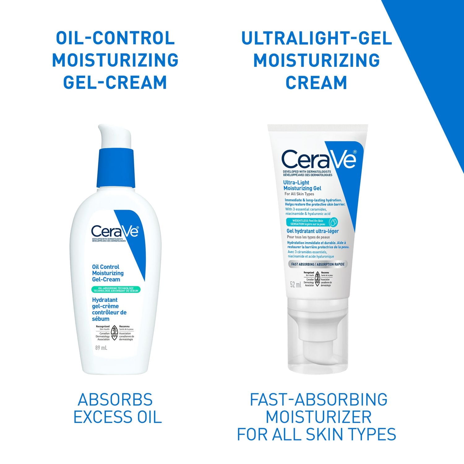 CeraVe Gel-Crème Hydratant Contrôle du Sébum, Hydratant Léger pour Peau Grasse et à Tendance Acnéique avec Technologie Anti-Sébum, 89 mL 59mL