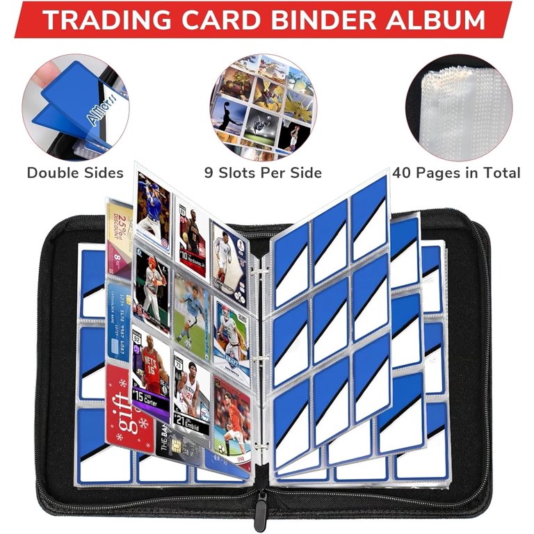 25 pocket card binder Ultra PRO 4-Pocket MINI PAGES A5 Fit 2-Ring Album Folder Standard Trading Card Binder Sleeves for 3 Ring Binders are the items that every card collector must have as it completely improves your collection Soccer Themed Trading Card Storage
