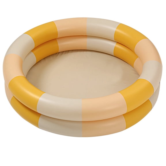 Falleo Clearance Inflatable Pool Baby Retro Blow Up Swimming Pool Family Cute Style Thickened Water Pool Yellow Stripe