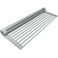 thumbnail image 1 of Roll Up Dish Drying Rack Multi-Purpose Roll-Up Over The Sink Dish Rack Dish Drying Rack Silicone Coated Stainless Steel Dish Drainers Kitchen Drainer Rack for Cups Vegetables Fruits, 1 of 7