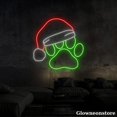 thumbnail image 4 of Glowneon Pet Paw Neon Sign, Dog Paw Santa Hat LED Sign, Pet Lover Gift, Pet Shop Decor, 4 of 5