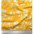 thumbnail image 1 of Soimoi Gold Cotton Duck Fabric Monstera Leaves & Floral Print Fabric by The Yard 42 Inch Wide, 1 of 1