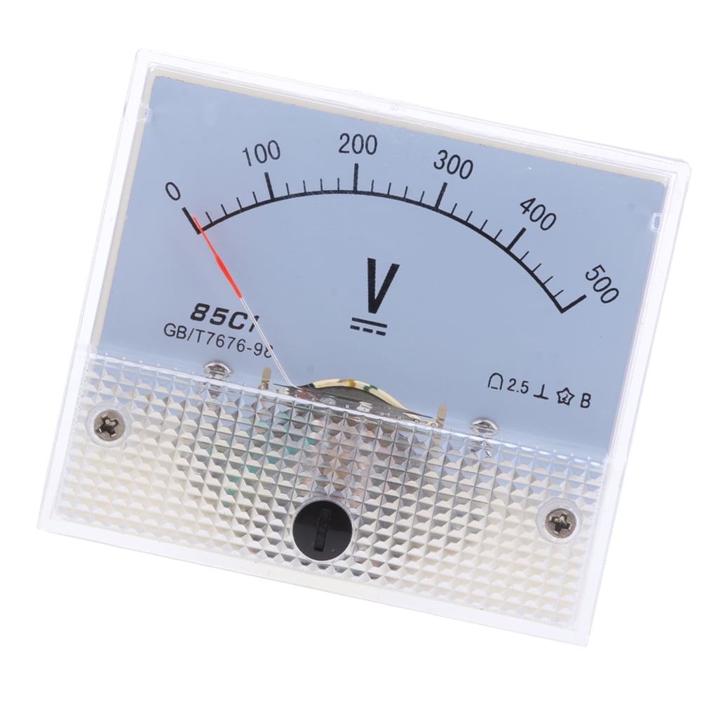 0-250 V 85C1 DC Rectangle Ammeter Amp Current Tester Analog Panel Voltmeter White 