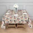 thumbnail image 3 of Beige Cow Head Pattern Square Tablecloth,Waterproof Square Table Cover,Wipeable Spillproof Washable Table Cover for Home Kitchen Party Decor 52"x52"(132x132cm), 3 of 6