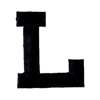3 Fancy Black Old English Alphabet Letter S Embroidered Iron-On Patches