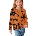 thumbnail image 3 of Spazoro Toddler Kids Girls Boys Sweatshirts, Long Sleeve Tie Dye Crew Neck Fall Winter Tops for Childs Girls Boys Orange Size 13 T, 3 of 6