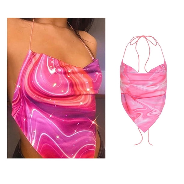 2023 Vintage marrón Halter camisola ahueca hacia fuera Cyber Y2k Crop Top mujeres gótico Sexy estético Hada corsé tanque Camis 90s ropa Tan Jianjun unisex