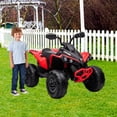 thumbnail image 6 of EastVita Kids ATV, 12V Ride on Toy Car of Bombardier Licensed BRP 4 Wheeler Quad Electric Vehicle for 3 Age+ Boys Girls Red, 6 of 8