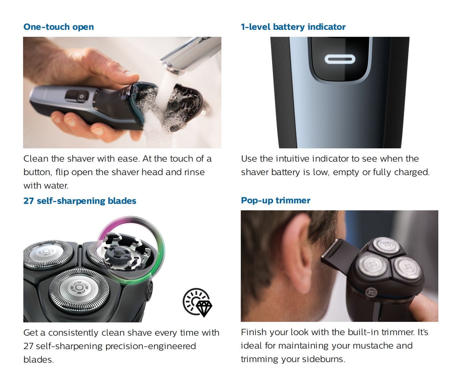 Philips Rasoir Électrique series 3000 Sec ou Humide  Avec Têtes Pivotantes 5D et Lames PoweCut, S3134/51 1 Rasoir électrique