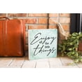 thumbnail image 3 of Enjoy Little Things Mint Scroll 10 x 10 Wood Tabletop Sign Plaque, 3 of 4