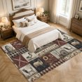 thumbnail image 6 of Farm Patchwork Washable Area Rug 8 x 10 ft Country Farmhouse Duck Sheep Rooster Flowers Gingham Soft Non‑Slip Rugs Stain Repellent Indoor Mats for Open Concept Home, Dining Space, Basement Lounge, 6 of 9