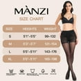 thumbnail image 6 of Manzi 2 Pairs Control Top Pantyhose Sheer 40D High Waist Sheer Tights For Women With Reinforced Toes, 6 of 8