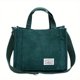 thumbnail image 1 of Mini Letter Patch Corduroy Tote Bag, Satchel Square Casual Shoulder Bag Retro Style Crossbody Bag With Double Handle, 1 of 5