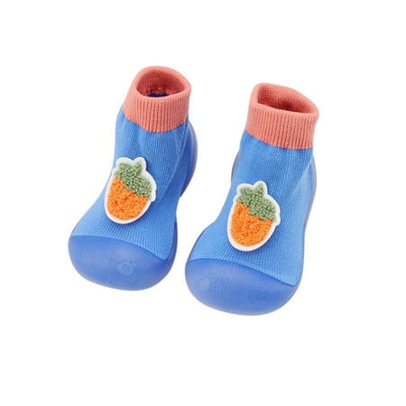 

Baby Sneakers Baby Socks Fruit Embroidered Walkers Shoes Indoor Elastic First Toddler Baby Shoes