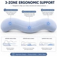 thumbnail image 4 of Pea Pod Body Pillow for Side Sleeper, 105 x 30 CM Pea Pod Body Pillow for Adults, S Shaped Ergonomic Bolster, Soft Alignment Pillow for Back Hip Leg Support Sleep (Grey), 4 of 6