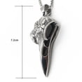 thumbnail image 2 of US 1-2 Pack Viking Raven Skull Necklace Vegvisir Norse Talisman Stainless Steel, 2 of 4