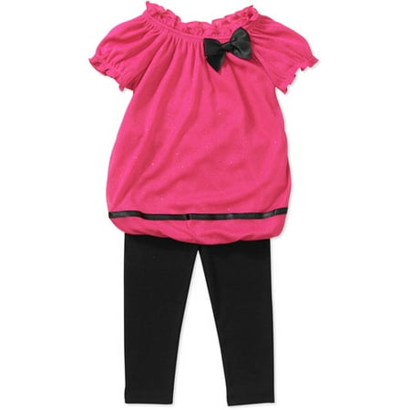 Healthtex Baby Girls' Glitter Tunic and Legging Set