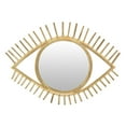 thumbnail image 2 of Eric Round Mirror Wall Decor, Eye Shaped Brown Natural Fiber 34 Inch, 2 of 5