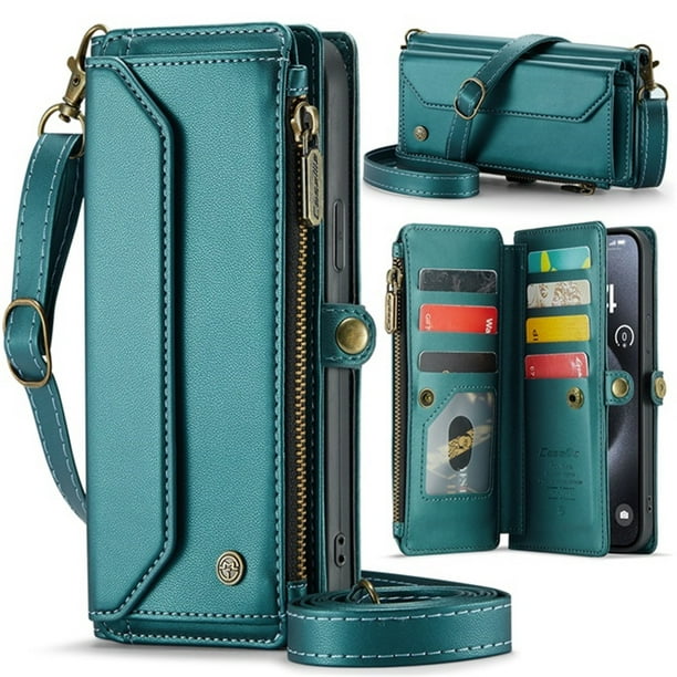 El modelo de utilidad es adecuado para la funda para teléfono móvil 15 con billetera con cremallera y tapa abatible multifunción, carcasa para teléfono móvil.