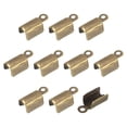 thumbnail image 1 of 400uds Plegado Sobre Cable Extremos, 4.5x11mm Terminadores Crimpado Tapa Cierre Puntas para Cuero Cinta Bricolaje Artesanía Fabricación, Bronce Tono, 1 of 6