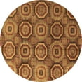 thumbnail image 1 of Ahgly Company Indoor Round Abstract Brown Modern Area Rugs, 5' Round, 1 of 4