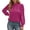 Hot Pink, variant on Womens Dressy Blouses Crew Neck Fashion Spring Tops Long Sleeve Solid Color Business Shirts