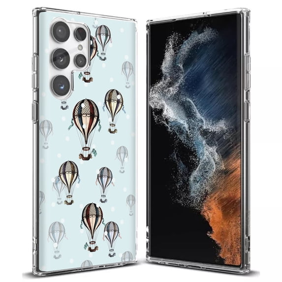 TalkingCase Slim Phone Case Compatible for Samsung Galaxy S22 Ultra 5G, Hot Air Balloon Dots Print, Thin Light, Flexible, Soft, USA