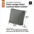 thumbnail image 2 of Classic Accessories  25 x 20 x 4 in. Montlake Outdoor Lounge Chair with Loveseat Back Cushion, Light Charcoal, 2 of 14
