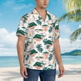 thumbnail image 5 of Xecao Hawaii Palms print Hawaiian shirt - a stylish short-sleeve button-down for men, perfect for casual beach and tropical outings., 5 of 9
