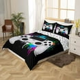 thumbnail image 2 of Erosebridal Gaming Duvet Cover Gamer Bedding Set White Video Game Gamepad Comforter Cover For Teens Bedroom Decor Colorful Tie Dye Modern Game Decor Queen (No Comforter), 2 of 3