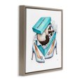 thumbnail image 3 of Stupell Industries Art Deco Blue Shoebox with Kitten Brown Floating Frame Canvas Art, 25 x 25, by Amanda Greenwood, 3 of 8