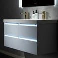 thumbnail image 6 of 48" Freestanding Bathroom Vanity with Sink & Mirror - Calacatta White, 6 of 10