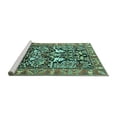 thumbnail image 2 of Ahgly Company Machine Washable Indoor Rectangle Persian Turquoise Blue Traditional Area Rugs, 7' x 10', 2 of 4