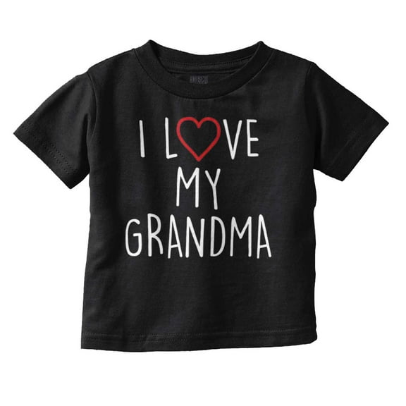 I Love My Grandma Cute Grandchild Toddler Boy Girl T Shirt Infant Toddler Brisco Brands 12M