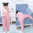 thumbnail image 5 of BLTIBY Baby Toddler Snow Bib Overalls Girls Boys Winter Fleece Thicked Warm Sleeceless Pants Fashion Skiing Bibs Romper with Pockets Pink 3-4 Years, 5 of 6