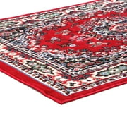 Traditional Area Rug Bordered Medallion Design Persian Oriental Rugs Carpet Runners