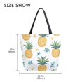 thumbnail image 5 of FORMRS Womens Canvas Tote Bag with Zipper Inner Pocket Shoulder Handbag, Pineapple, 5 of 7