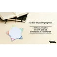 thumbnail image 4 of 10 Star Shaped 5 Color Highlighters Pack - Stylish, Durable, Vibrant, Fair Value - White, 4 of 5