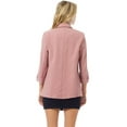 thumbnail image 7 of MixMatchy Women's Roll Up Sleeve Buttonless Stretchy Open Blazer, 7 of 7