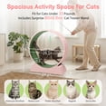 thumbnail image 3 of Ktaxon Cat Exercise Wheel 31in w/Green Mat & Free Teaser Wand, Safe PP Treadmill for Cats, Pink, 3 of 12