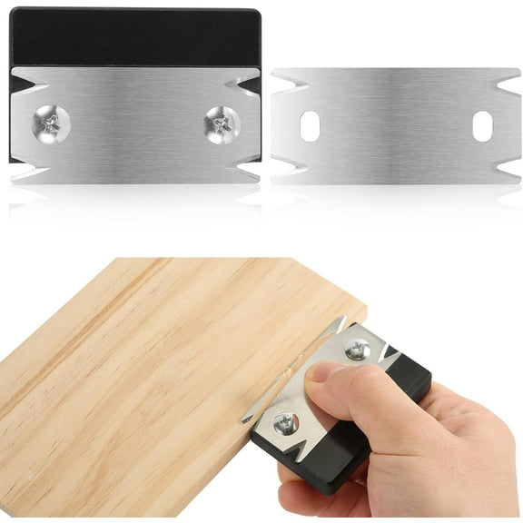 Edge Band Trimmer Tool for Woodworking Chamfers Deburring, Portable Hand Planer Cutter with 1pc Replaceable Blade, Black